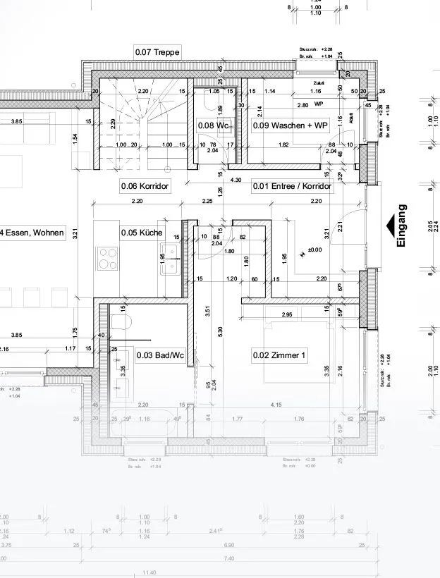 CAD-Grundriss in Bearbeitung bei Bimzeichner